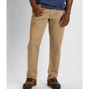 40 Grit Duluth Trading Khaki Cargo Pants Mens 40x32 Beige Twill Slim Fit NWT